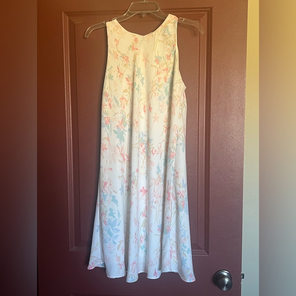 Ralph Lauren Floral A-Line Dress in White and Pastel